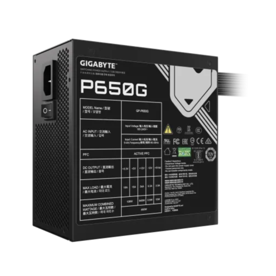 Gigabyte GP-P650G 650W 80 Plus Gold ATX Power Supply